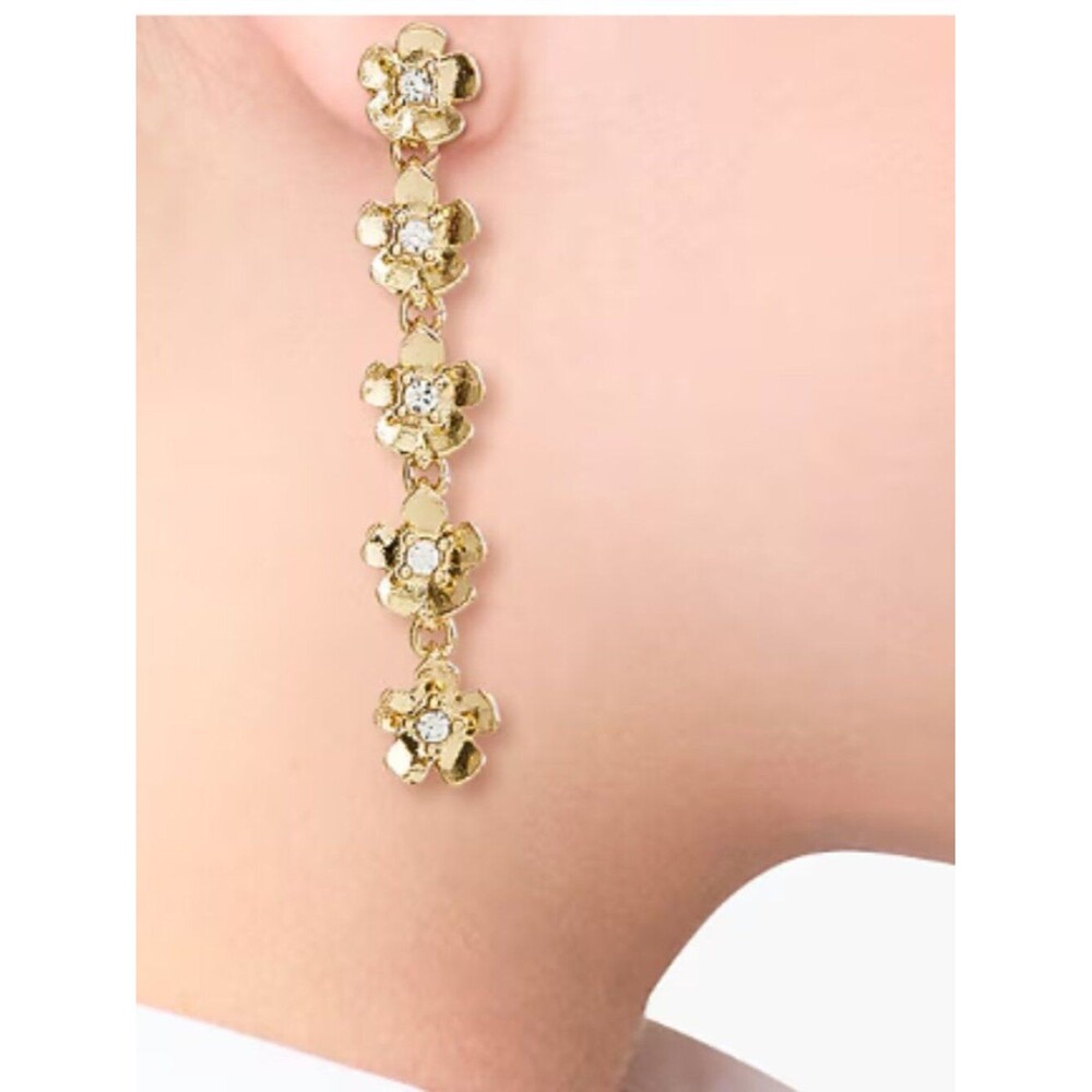 J Crew  Women's Floral Drop Earrings Elegant Party Dangle Homecoming Prom
